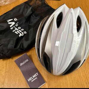 OUTDOOR MASTER 自転車用ヘルメット ホワイト/シルバー 未使用に近い