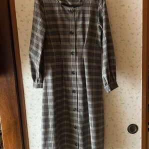 チェック柄ワンピース ロング ワンピース