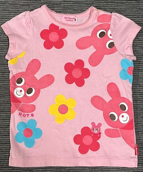 32.ミキハウス ホットビスケッツ 半袖カットソー 80cm