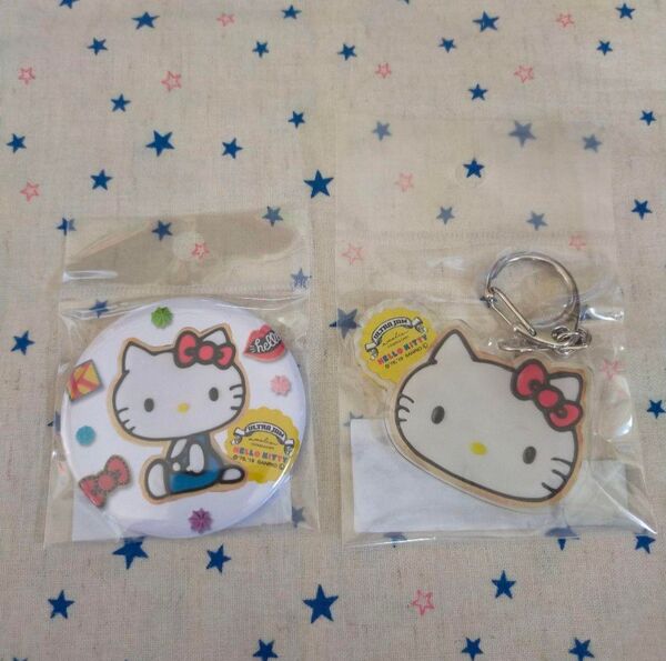 サンリオ Sanrio ハローキティ缶バッチ&キーホルダーセット