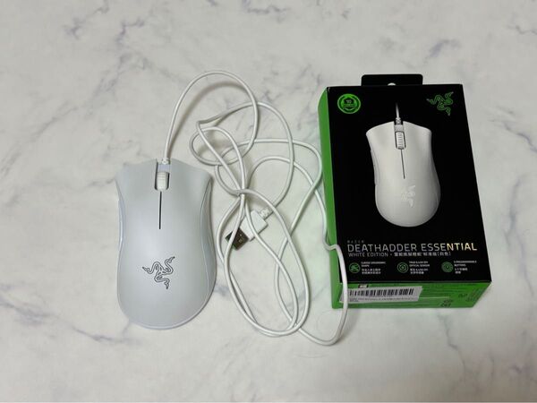 Razer DEATHADDER ESSENTIAL レイザー マウス ホワイト 有線 動作確認済み