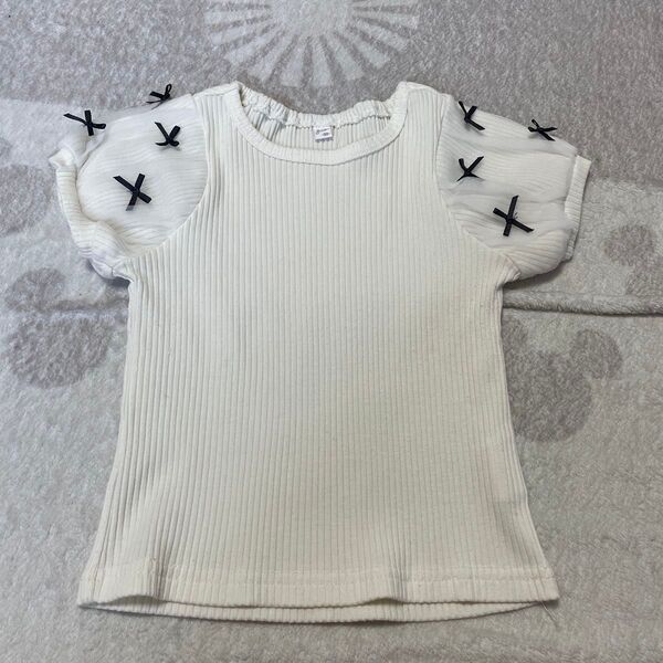 しまむら juo半袖 カットソー Tシャツ 白 ベビー服 トップス キッズ ホワイト