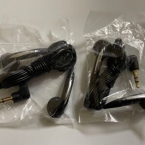 有線イヤホン 黒 個包装 2個セット ①
