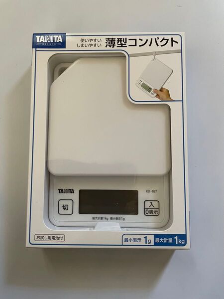 タニタ 薄型コンパクト デジタルクッキングスケール KD-187キッチンスケール 計り