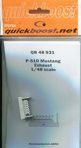 クイックブースト 48931 1/48 P-51D マスタング 排気管 (エアフィックス用)