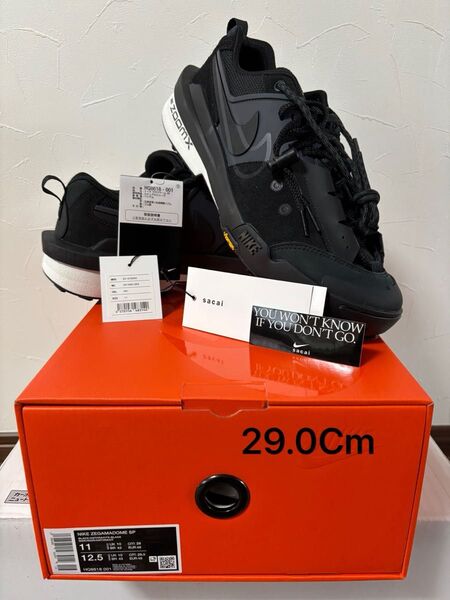 sacai × Nike Zegamadome "Black"29.0Cm