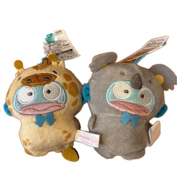 サンリオキャラクターズ どうぶつ着ぐるみマスコット コアラ編 キリン編 ハンギョドン 新品 未使用 タグつき