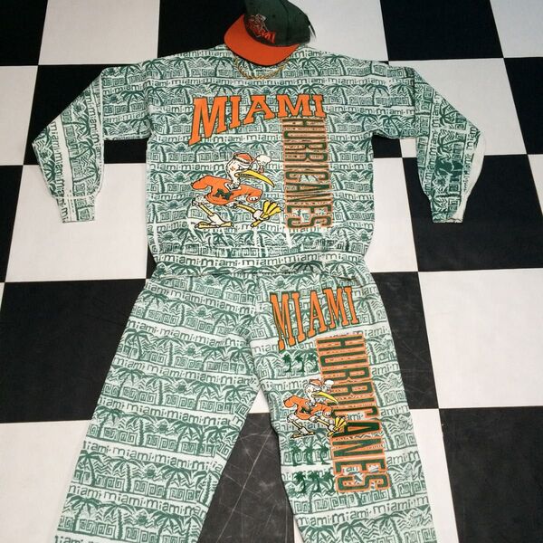 90s miami hurricanes マイアミハリーケーンズ 2live crew スウェット 上下セット zubaz