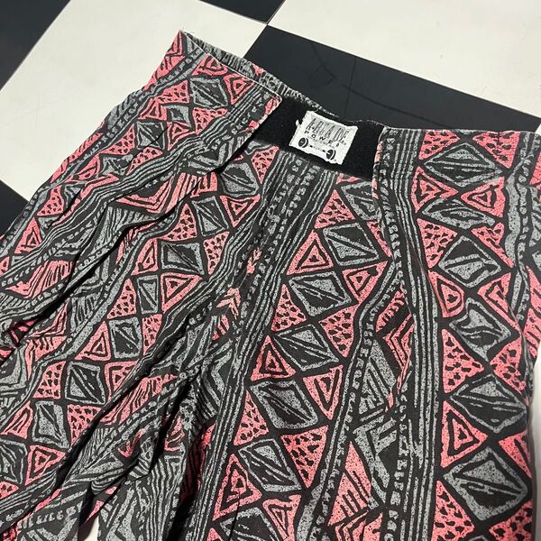 80s Zubaz Quick Silver 総柄 サーフ スケーター ボディービル イージーパンツ