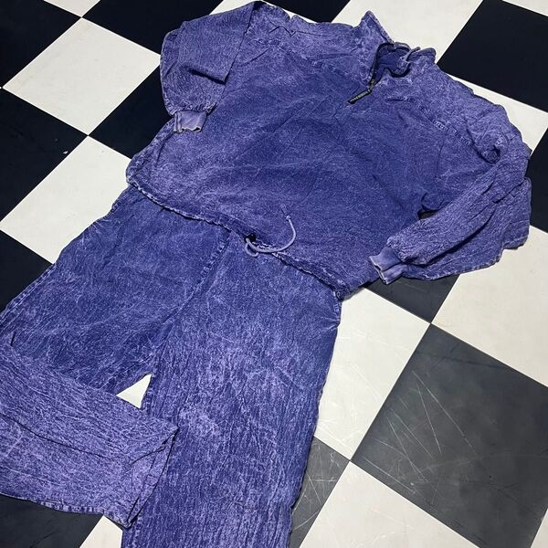 90s Zubaz Cross Colours サーフ スケーター ボディービル イージーパンツ ケミカルウォッシュ
