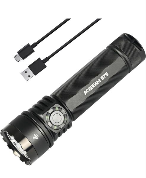 ACEBEAM E75 5000K LEDフラッシュライト IP68防水 キャンプ 登山 捜索救助 防災 停電対策