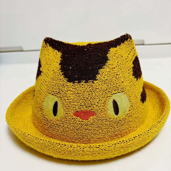 となりのトトロ ねこバス 帽子 麦わら帽子 52cm 52センチ こどもぼうし 人気 キッズ