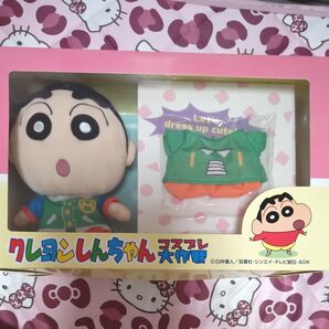 【新品未開封】クレヨンしんちゃんコスプレ大作戦L アクション仮面スタジャン×カンタム・ロボ ぬいぐるみ