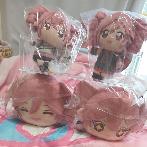 【新品】重音テトくてんこBIGぬいぐるみ、ぬいぷりけおすわり4点セット ぬいぐるみ