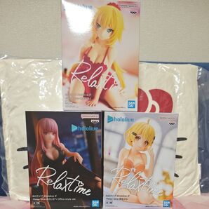 【新品未開封】 ホロライブフィギュア3点セット 赤井はあと、夜空メル、 森カリオペ-Relax time-