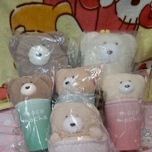 ほっこりモコモカ6点セット クリームソーダポーチ、みつばちぬいぐるみBIG、マグカップぬいぐるみ