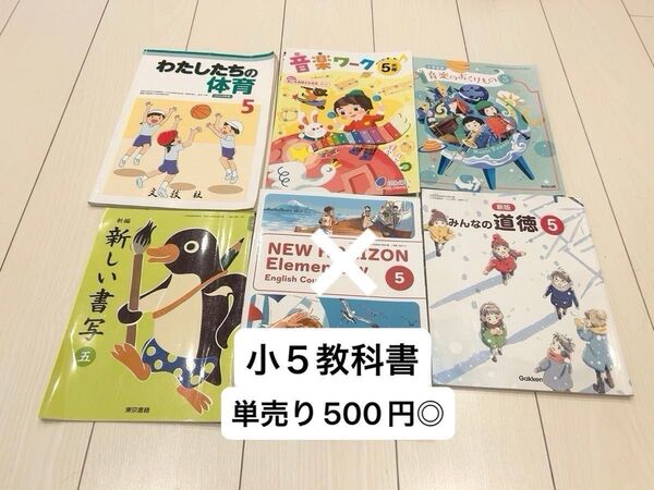 5年生 小5 教科書 体育 音楽 道徳 書写