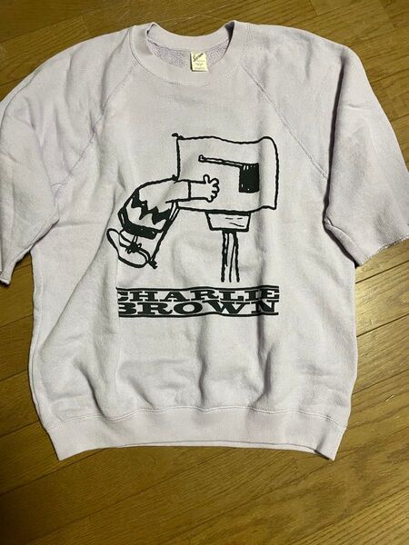 ビンテージピーナッツ チャーリーブラウン 半袖スウェット sportswear 古着 PEANUTS スヌーピー トレーナー