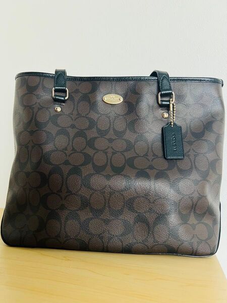 COACH コーチ 美品 トートバッグ pvc レザー 茶色 肩掛け◎