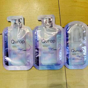 Qurap ラッピングモイスト シャンプー トリートメント ヘアオイル 3点セット