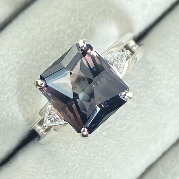 【22-38】トルマリン ダイヤモンド リング 4.73ct D0.17ct