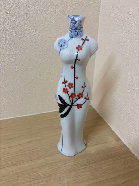 チャナイドレス花瓶 一輪挿し美品 置物 陶器 インテリア フラワーベース 花器