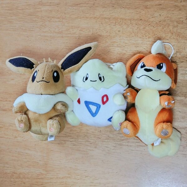 ポケットモンスター つれてってぬいぐるみ トゲピー ガーディ イーブイ 3点まとめ売り アミューズメント専用景品 ポケモン