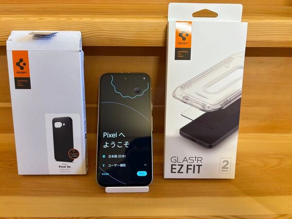 美品 Pixel 9a spigenケース&フィルム付 6.3インチ メモリー8GB ストレージ128GB Porcelain