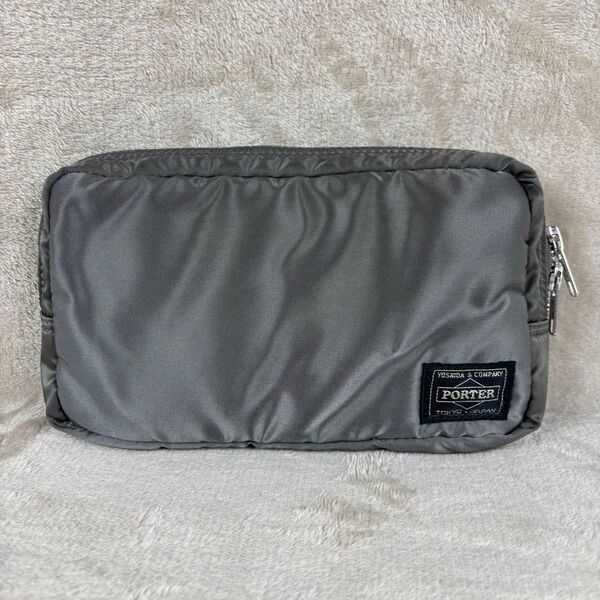 未使用級 希少 PORTER ポーター タンカー ポーチシルバーグレー バッグ