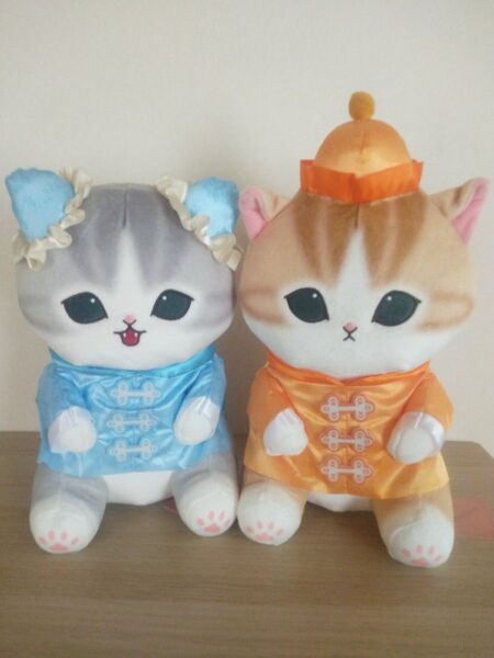 モフサンド mofusand チャイナにゃん BIGぬいぐるみ 全2種セット オレンジ ブルー
