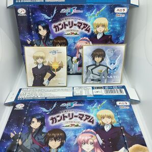 ガンダムSEED カントリーマアム ミニ色紙 キラ・カガリ 空箱2枚付き セブンイレブン限定
