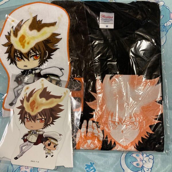REBORN ひこくじ 第2弾 Tシャツ BIGPOPスタンド ダイカットタオル 3点セット 沢田綱吉 リボーン