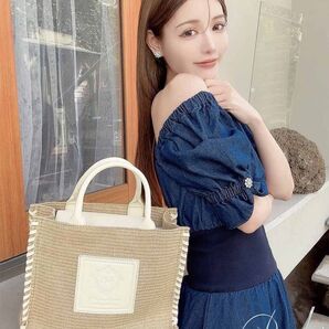 Rady かご トートバッグ ベージュ カゴバッグ