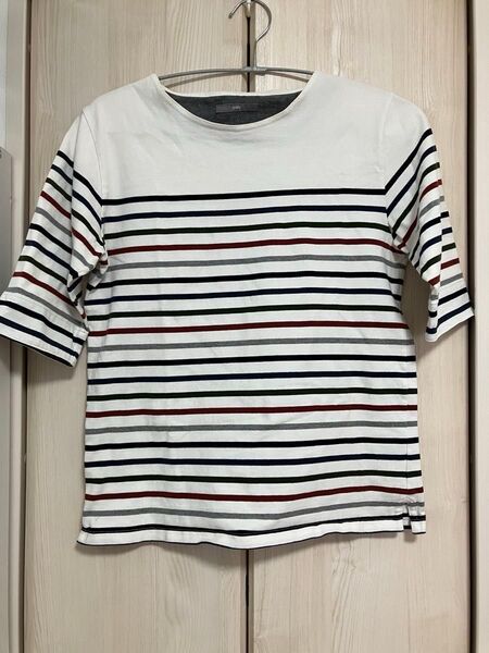 メンズ SHIPS ボーダー半袖Tシャツ ホワイト系
