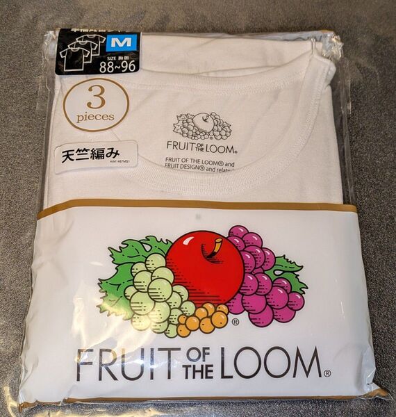 FRUIT OF THE LOOM フルーツオブザルーム ホワイトTシャツ M 3pieces 新品 未開封