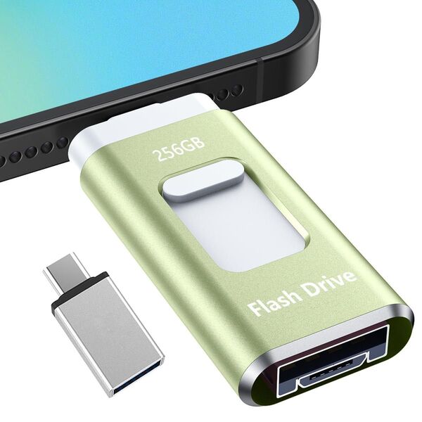 iPhone USBメモリ 256GB アプリ不要 4in1 高速 高速USB3.0 IOS/Android/PC/Mac