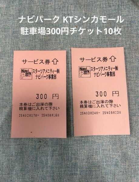 ナビパーク KTシンカモール駐車場 300円券10枚