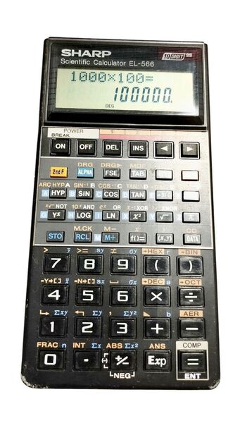SHARP 関数電卓 EL-566 ☆本体カバー付☆