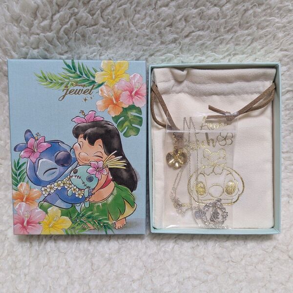 ネックレス レア リロ&スティッチ ボックス付き Jewel ディズニーストア アクセサリー うさ耳 disney stitch