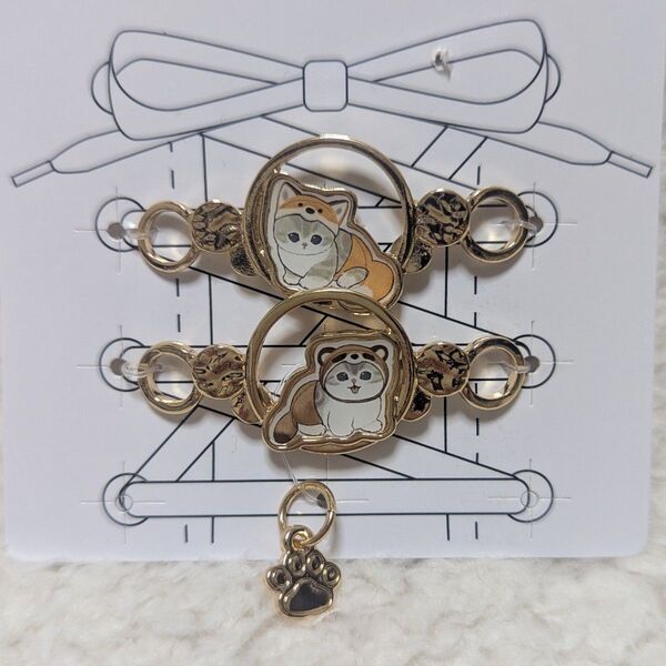シューズアクセサリー キツネにゃん タヌキにゃん モフサンド しまむら アベイル mofusand ぢゅの 猫 ネコ cat