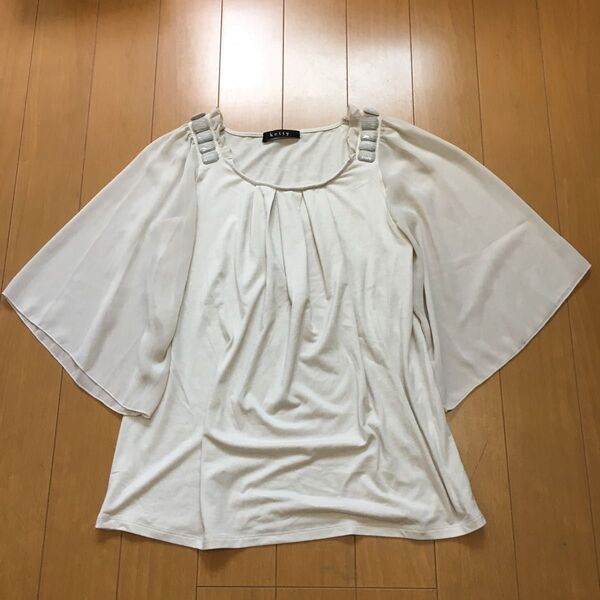 LEPSIM ☆ バックタック デザインTシャツ 白 ホワイト カットソー トップス 五分袖
