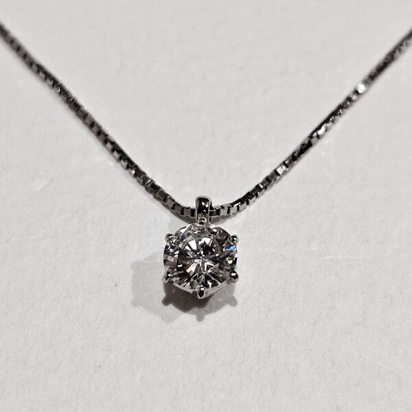 1598 ダイヤネックレスPT900PT850プラチナ0.342ct45cm