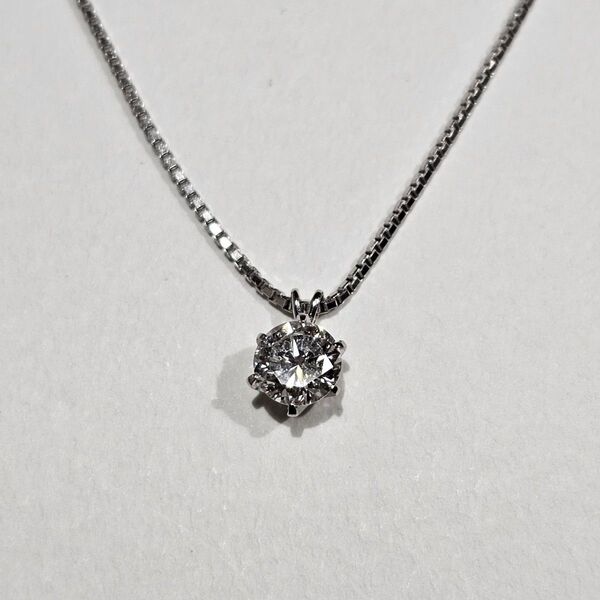 1429 ダイヤネックレスPT900PT850プラチナD0.584ct38cm