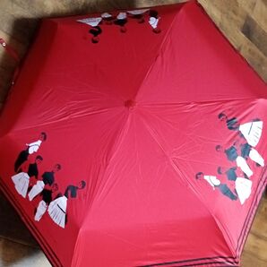 中原淳一×ヨークス 晴雨兼用日傘 折り畳み★レッド★未使用品