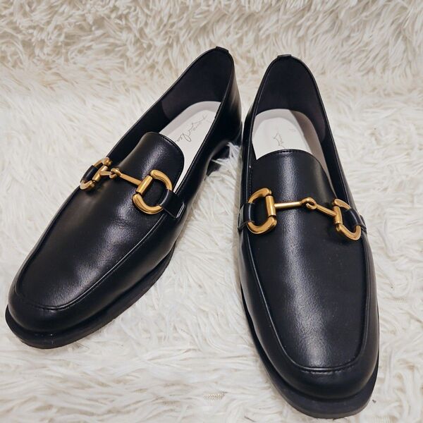 極美品 Launa lea ラウナレア ローファー ビットローファー 黒 金具