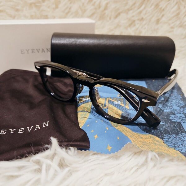 美品 eyevan アイヴァン webb wide ブラック メガネ 黒