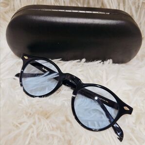 美品 カネコオプティカル hobo ホーボー サングラス ブルーレンズ 黒淵