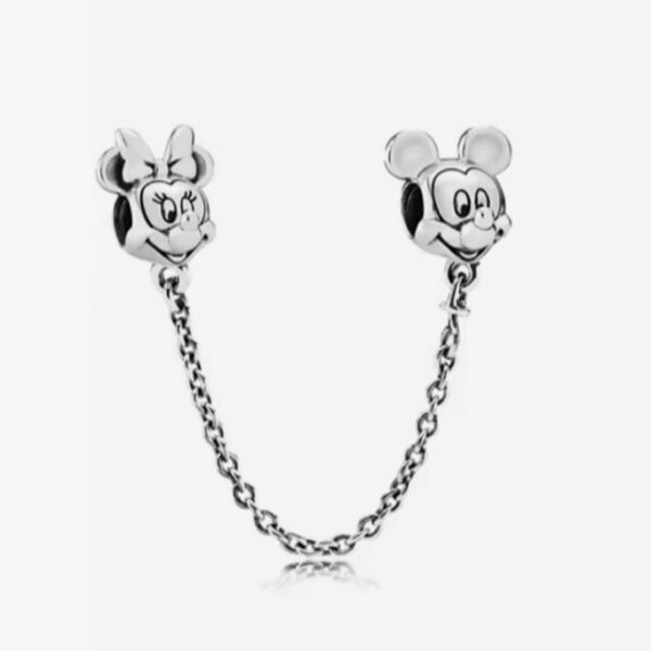 Pandora ディズニー ミッキー&ミニー セーフティーチェーン チャーム