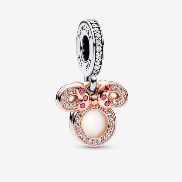 Pandora ディズニー ミニー シルエット ダブルダングル チャーム