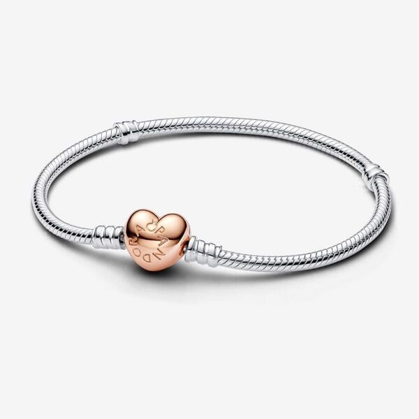 Pandora ハート スネークチェーン ブレスレット 19(約17cm)